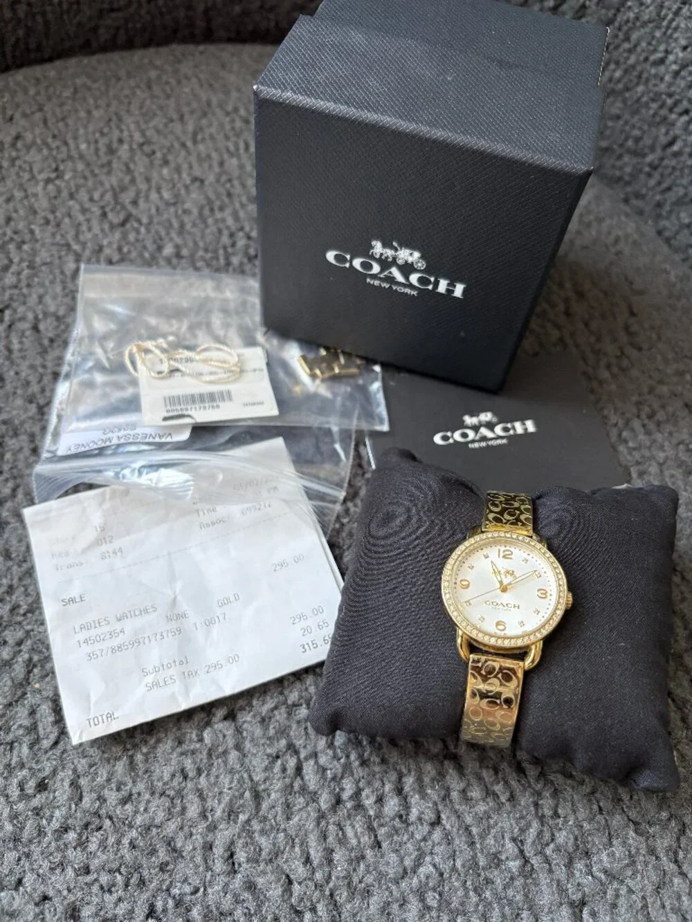 Classic with some Bling: Gold Bangle Watch from Coach